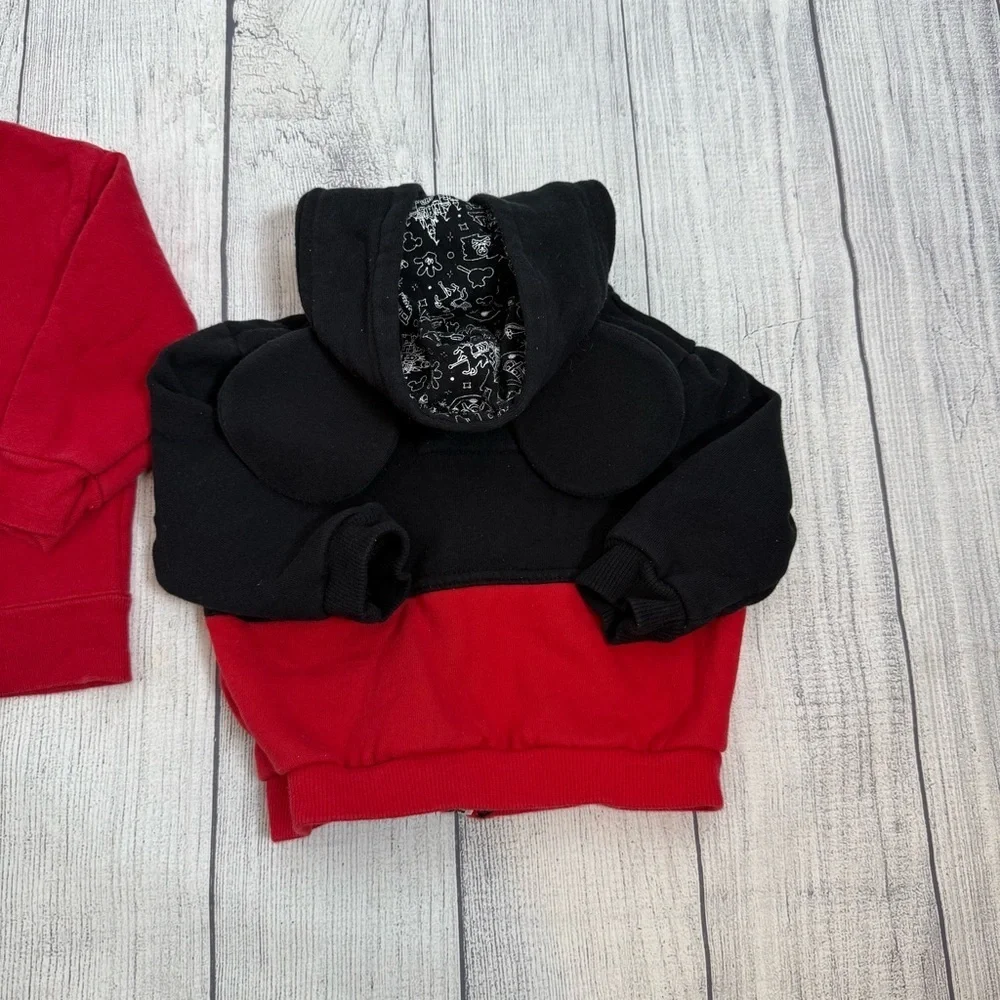 Disney Parks Mickey Mouse Hoodie Garanimals Red Sweatshirt Bundle/size 12M